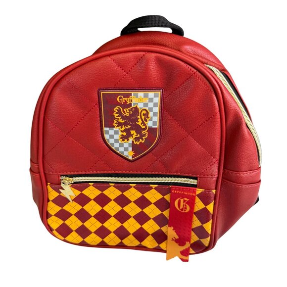 Harry Potter Faux Leather Gryffindor Mini Backpack Women's Red Everyday School - Picture 6 of 10